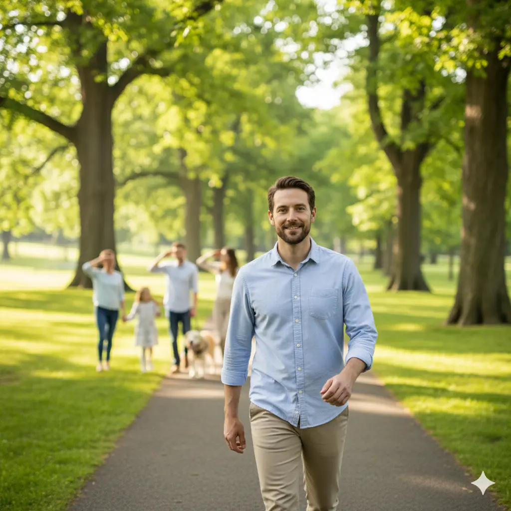 Promenade en famille au parc